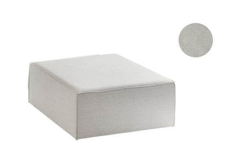 Pouf ottomano in tessuto Yapboz Avorio