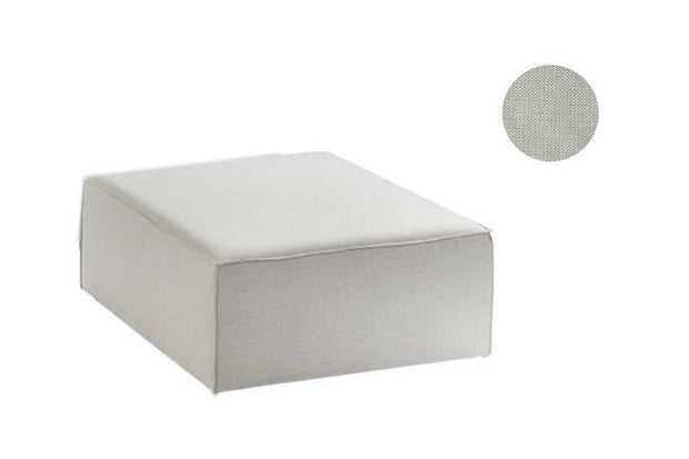 Pouf ottomano in tessuto Yapboz Avorio
