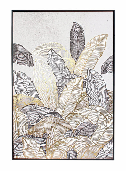 Bizzotto Quadro di tela Bold 23255 Leafs Multicolore