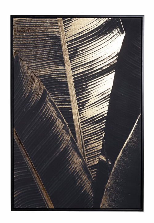 Bizzotto Quadro di tela Bold 780 Leafs Oro