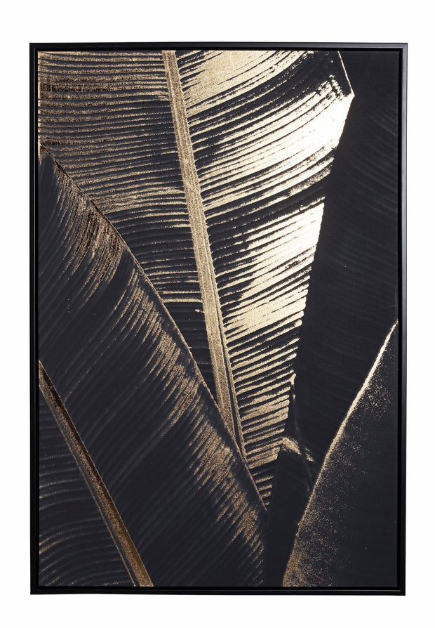 Bizzotto Quadro di tela Bold 780 Leafs Oro