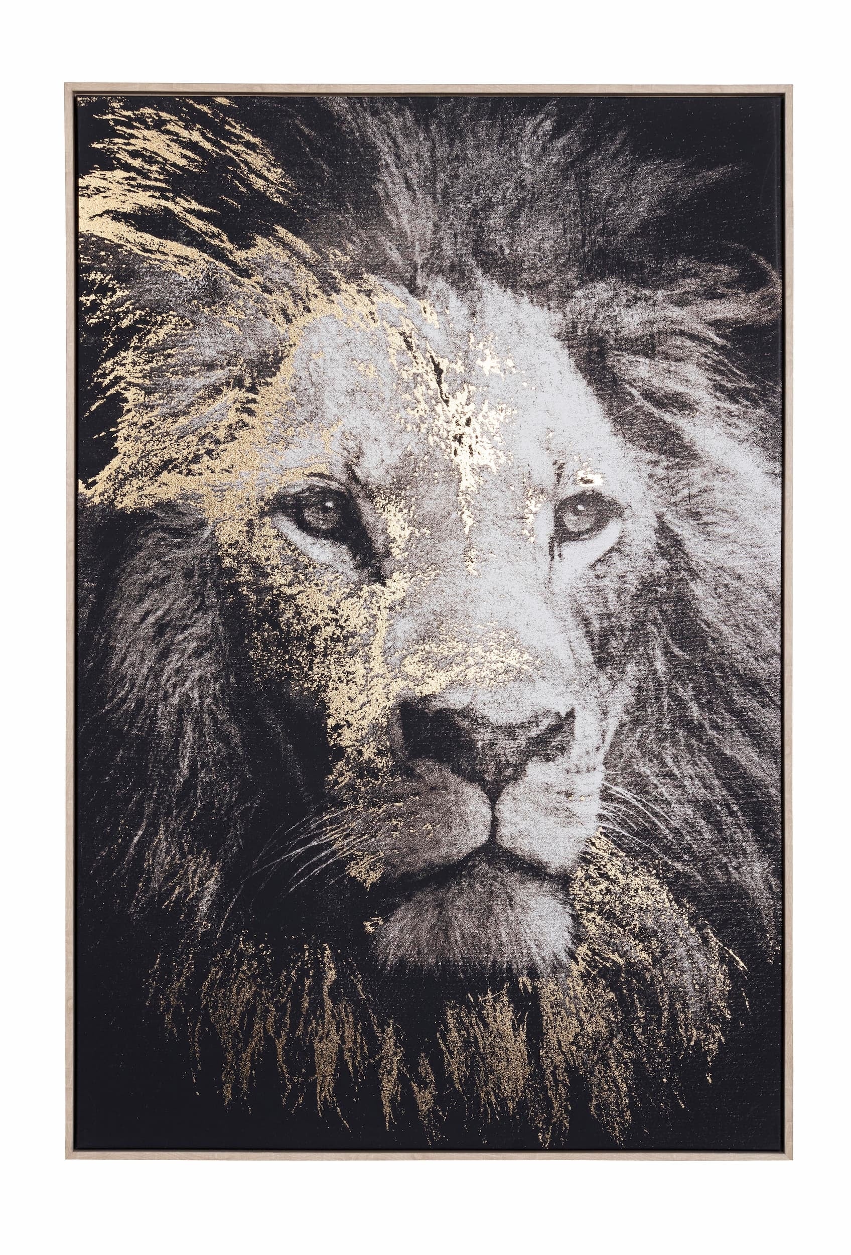 Bizzotto Quadro di tela Bold 906 Lion Oro
