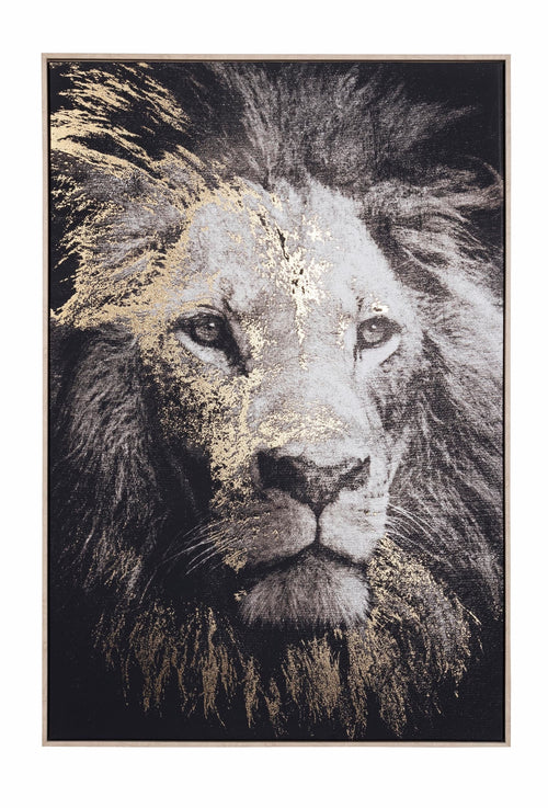 Bizzotto Quadro di tela Bold 906 Lion Oro