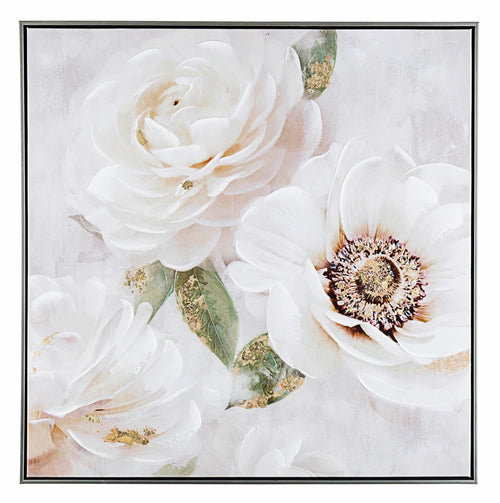 Bizzotto Quadro di tela Crown P2227-1 Blooming White Flowers B Multicolore