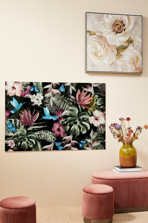 Bizzotto Quadro di tela Crown P2227-1 Blooming White Flowers B Multicolore