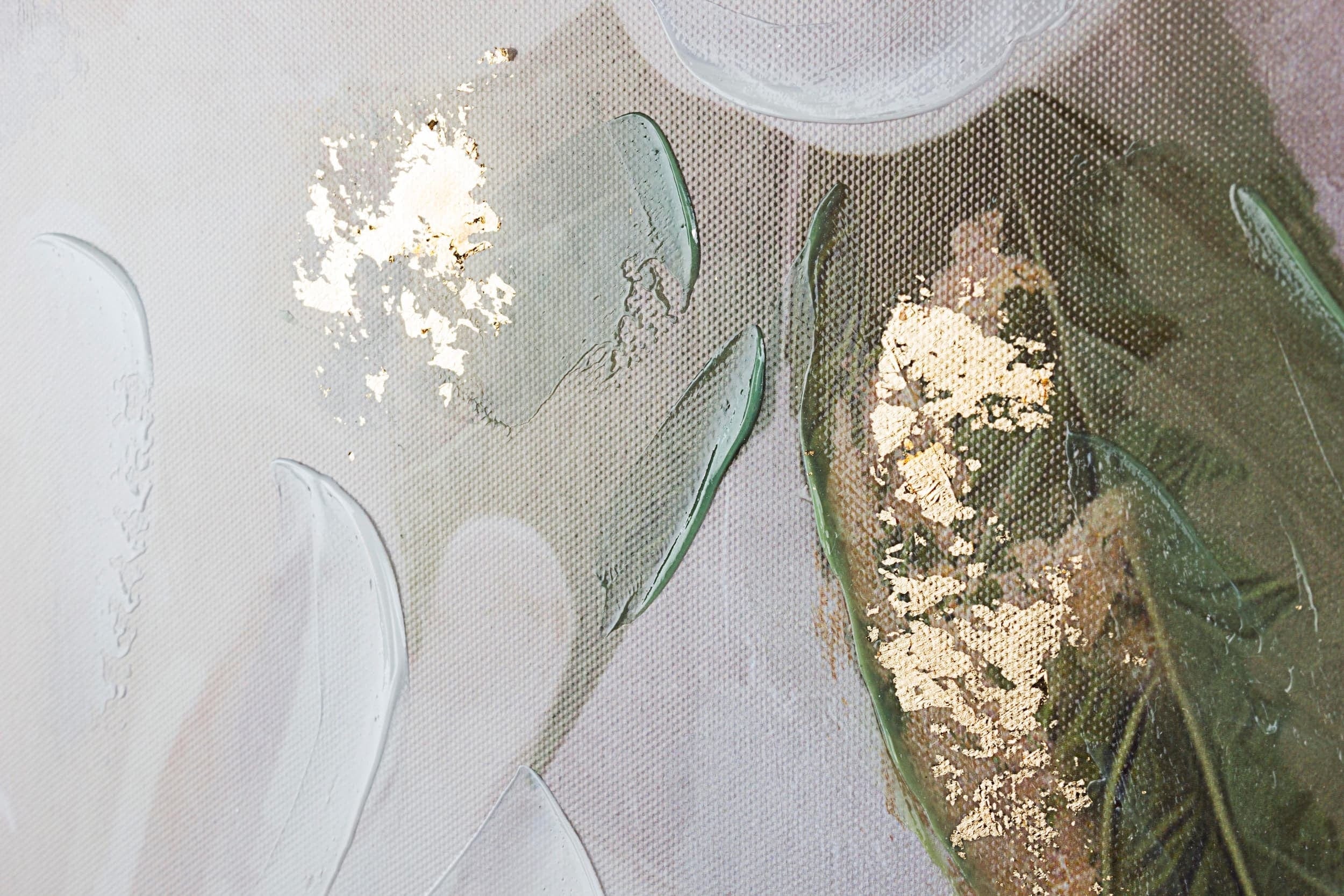 Bizzotto Quadro di tela Crown P2227-1 Blooming White Flowers B Multicolore