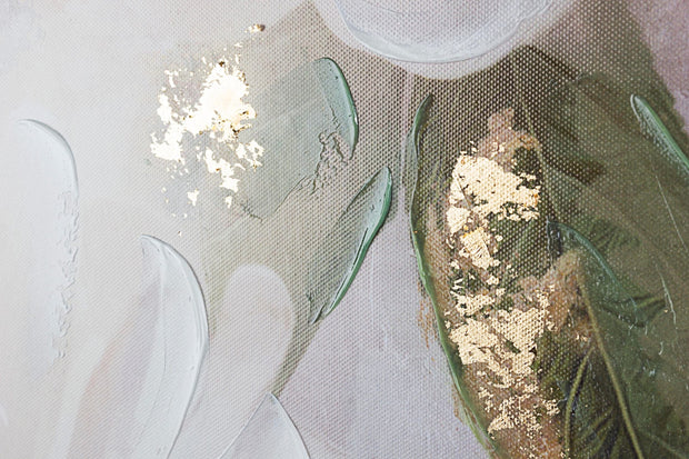 Bizzotto Quadro di tela Crown P2227-1 Blooming White Flowers B Multicolore