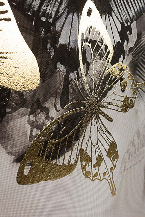 Bizzotto Quadro di tela Crown P2333-1 Lady Butterfly Multicolore