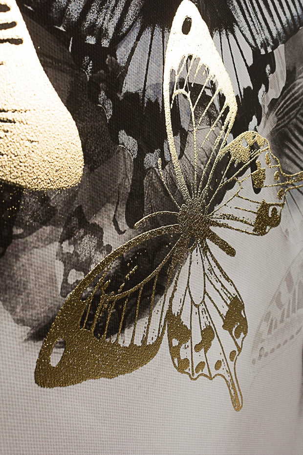 Bizzotto Quadro di tela Crown P2333-1 Lady Butterfly Multicolore