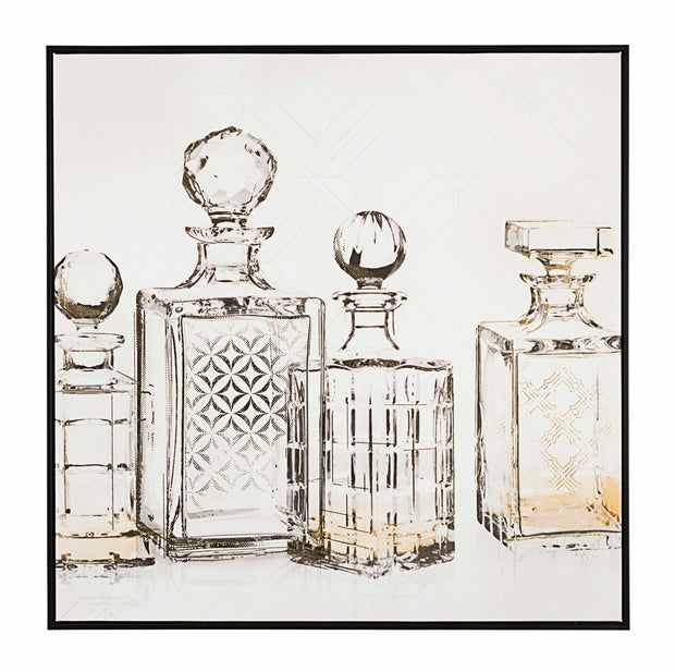 Bizzotto Quadro di tela Crown P2334-2 Bottles Multicolore