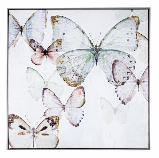 Bizzotto Quadro di tela Crown V042-1 Butterflies A Multicolore