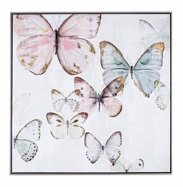 Bizzotto Quadro di tela Crown V042-2 Butterflies B Multicolore