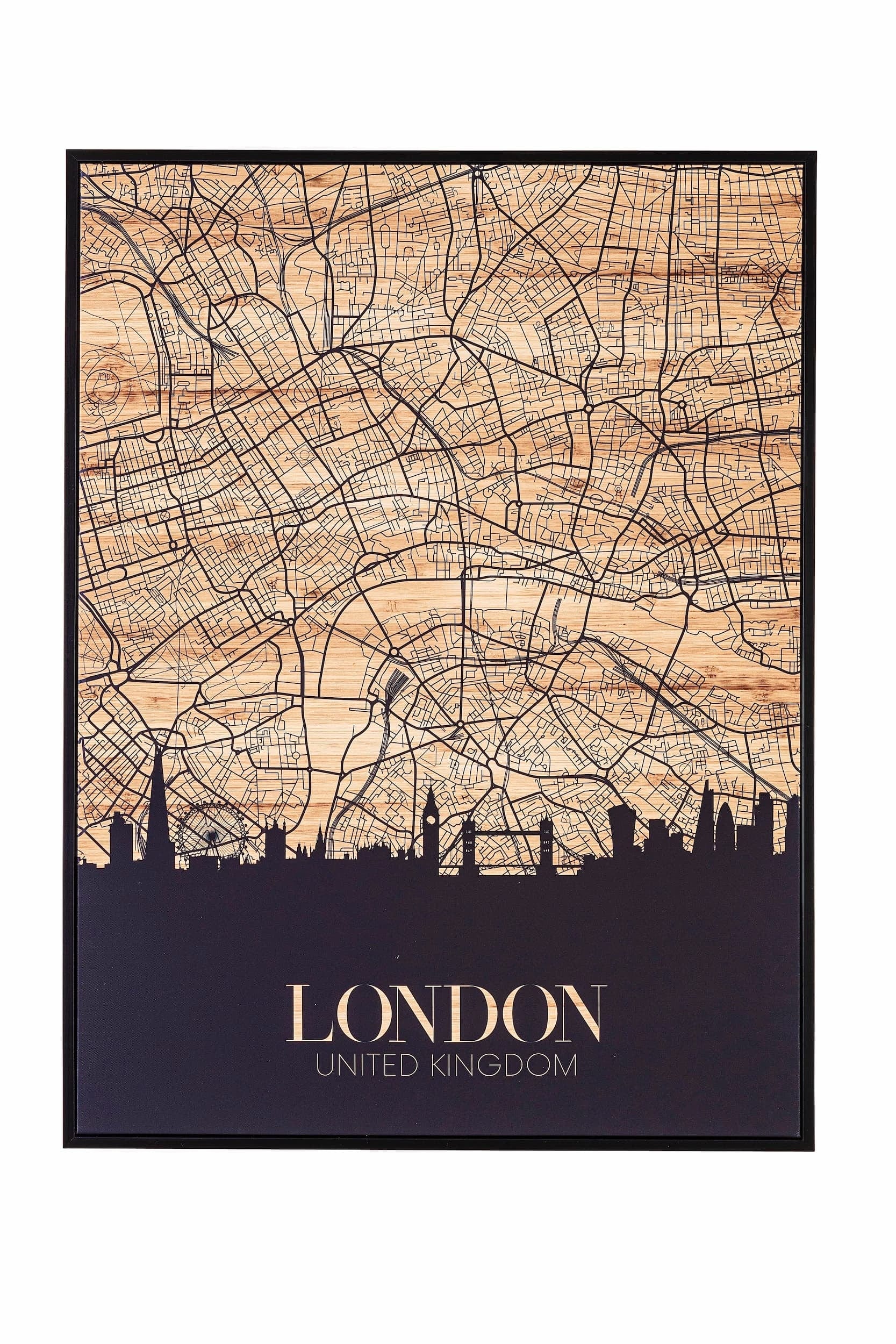 Bizzotto Quadro di tela Gallery 119 London Nero
