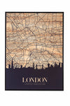 Bizzotto Quadro di tela Gallery 119 London Nero