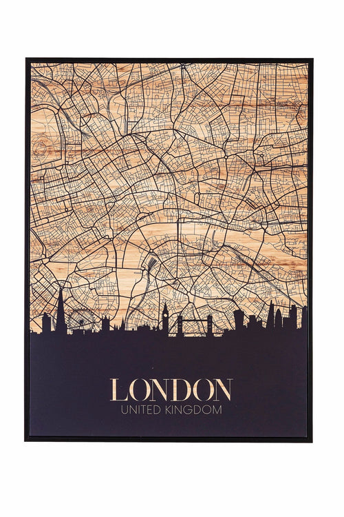 Bizzotto Quadro di tela Gallery 119 London Nero