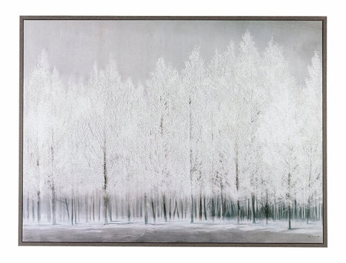 Bizzotto Quadro di tela Gallery 956 Winter Forest Bianco