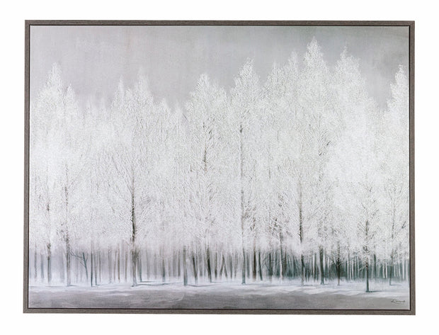 Bizzotto Quadro di tela Gallery 956 Winter Forest Bianco
