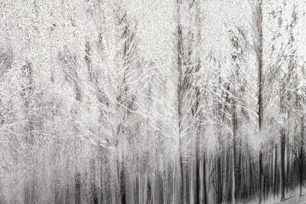 Bizzotto Quadro di tela Gallery 956 Winter Forest Bianco