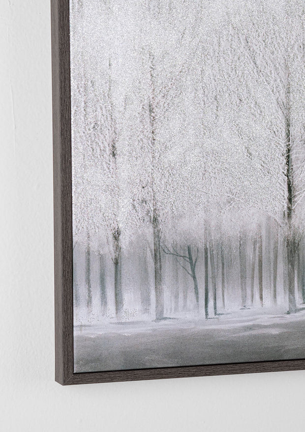 Bizzotto Quadro di tela Gallery 956 Winter Forest Bianco
