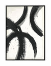 Bizzotto Quadro di tela Sketch 997 Abstract Shape III Bianco e Nero