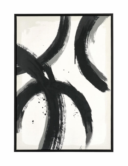 Bizzotto Quadro di tela Sketch 997 Abstract Shape III Bianco e Nero