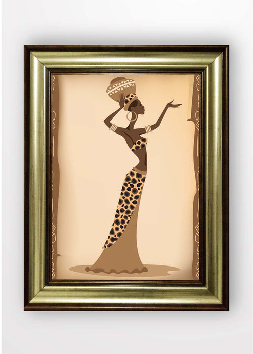 Quadro Incorniciato African Lady Multicolore & OYOTR-5BA6054323 & OYOTR-5BA6054323