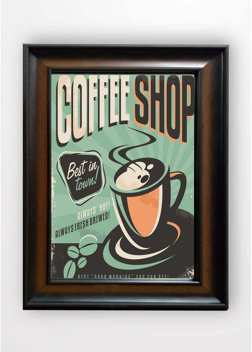 Quadro Incorniciato Coffee Shop Multicolore & OYOTR-5KC3986197 & OYOTR-5KC3986197