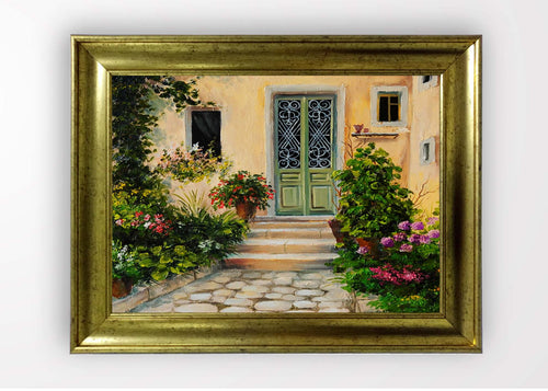 Quadro Incorniciato Courtyard Flowers Multicolore & OYOTR-5AC5030697 & OYOTR-5AC5030697