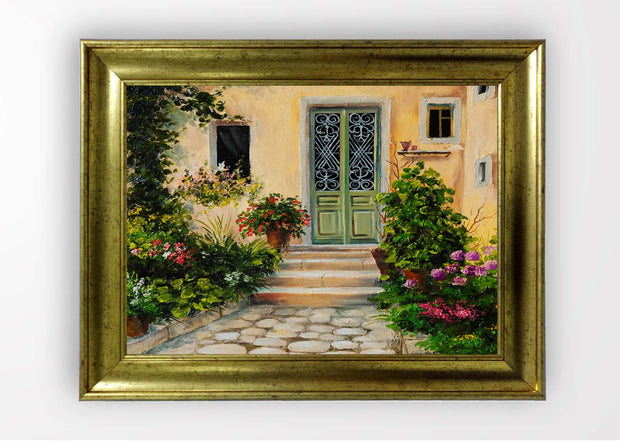 Quadro Incorniciato Courtyard Flowers Multicolore & OYOTR-5AC5030697 & OYOTR-5AC5030697