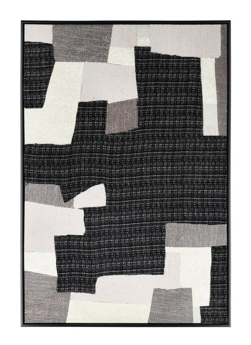 Bizzotto Quadro Incorniciato Fabric F90 Bianco e Nero