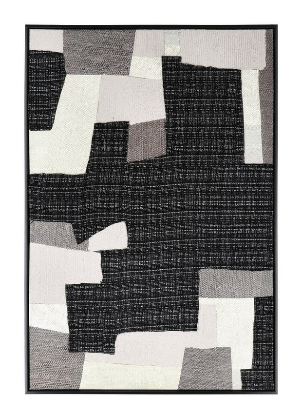 Bizzotto Quadro Incorniciato Fabric F90 Bianco e Nero