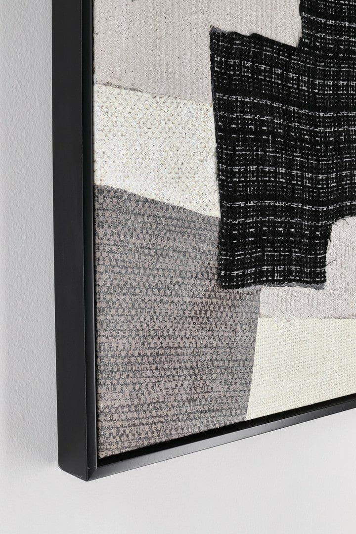 Bizzotto Quadro Incorniciato Fabric F90 Bianco e Nero