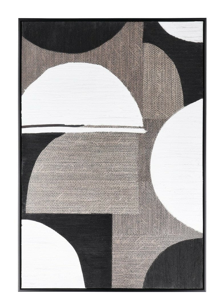 Bizzotto Quadro Incorniciato Fabric F92 Bianco e Nero