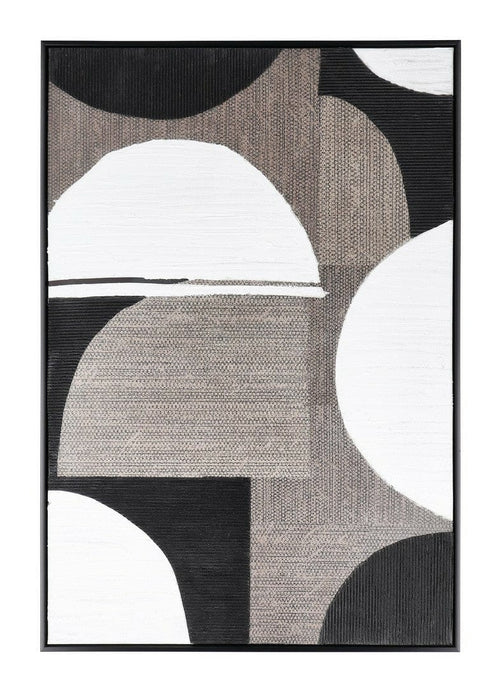 Bizzotto Quadro Incorniciato Fabric F92 Bianco e Nero