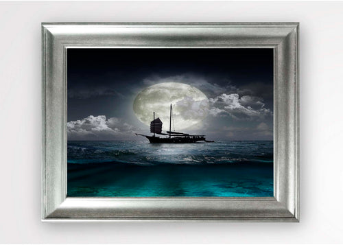 Quadro Incorniciato Full Moon Multicolore & OYOTR-5GC2125061 & OYOTR-5GC2125061 & OYOTR-5GC2125061