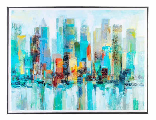 Bizzotto Quadro Incorniciato High Glossy 940 Manhattan Multicolore