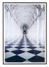 Bizzotto Quadro Incorniciato High Glossy 990 Palace Hallway II Bianco e Nero