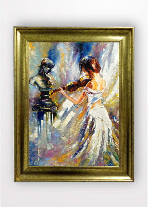 Quadro Incorniciato Lady Violinist Multicolore & OYOTR-5AC1191757 & OYOTR-5AC1191757