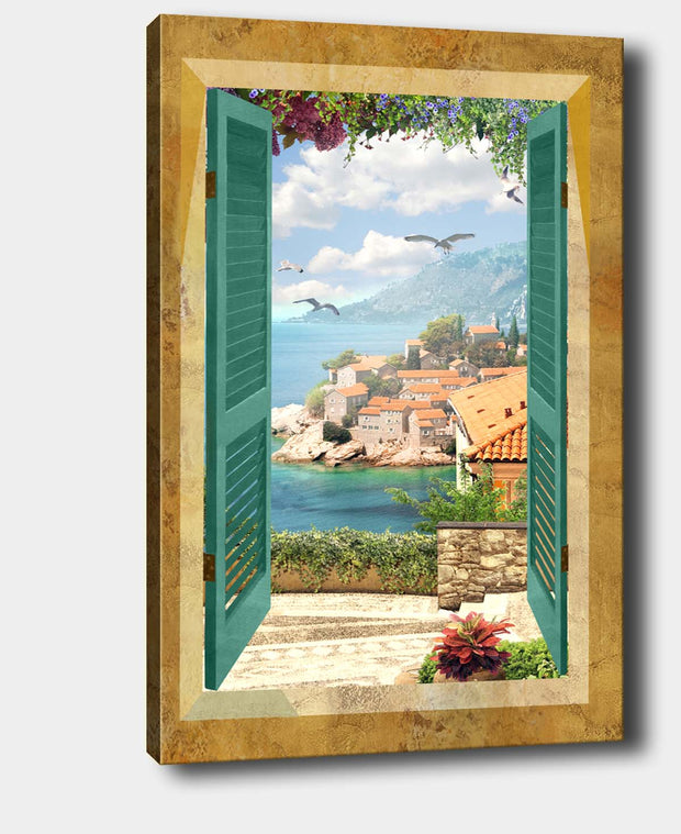 Quadro Incorniciato Mediterranean Blue Multicolore & OYOTR-DEV505002874 & OYOTR-DEV505002874
