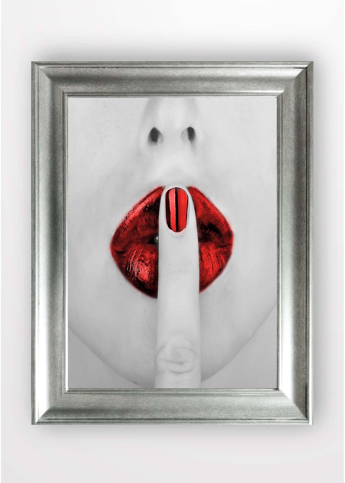 Quadro Incorniciato Metalizer Red Lips II Multicolore & OYOTR-5GC2816513 & OYOTR-5GC2816513