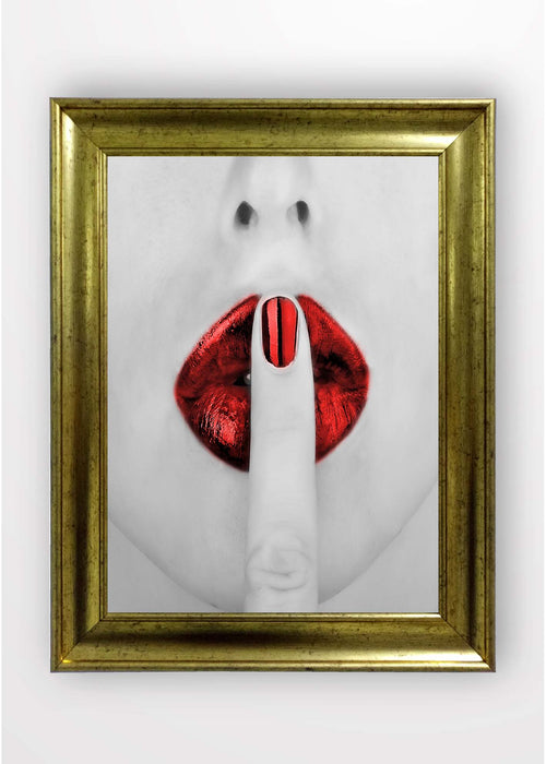 Quadro Incorniciato Metalizer Red Lips Multicolore & OYOTR-5AC2816513 & OYOTR-5AC2816513