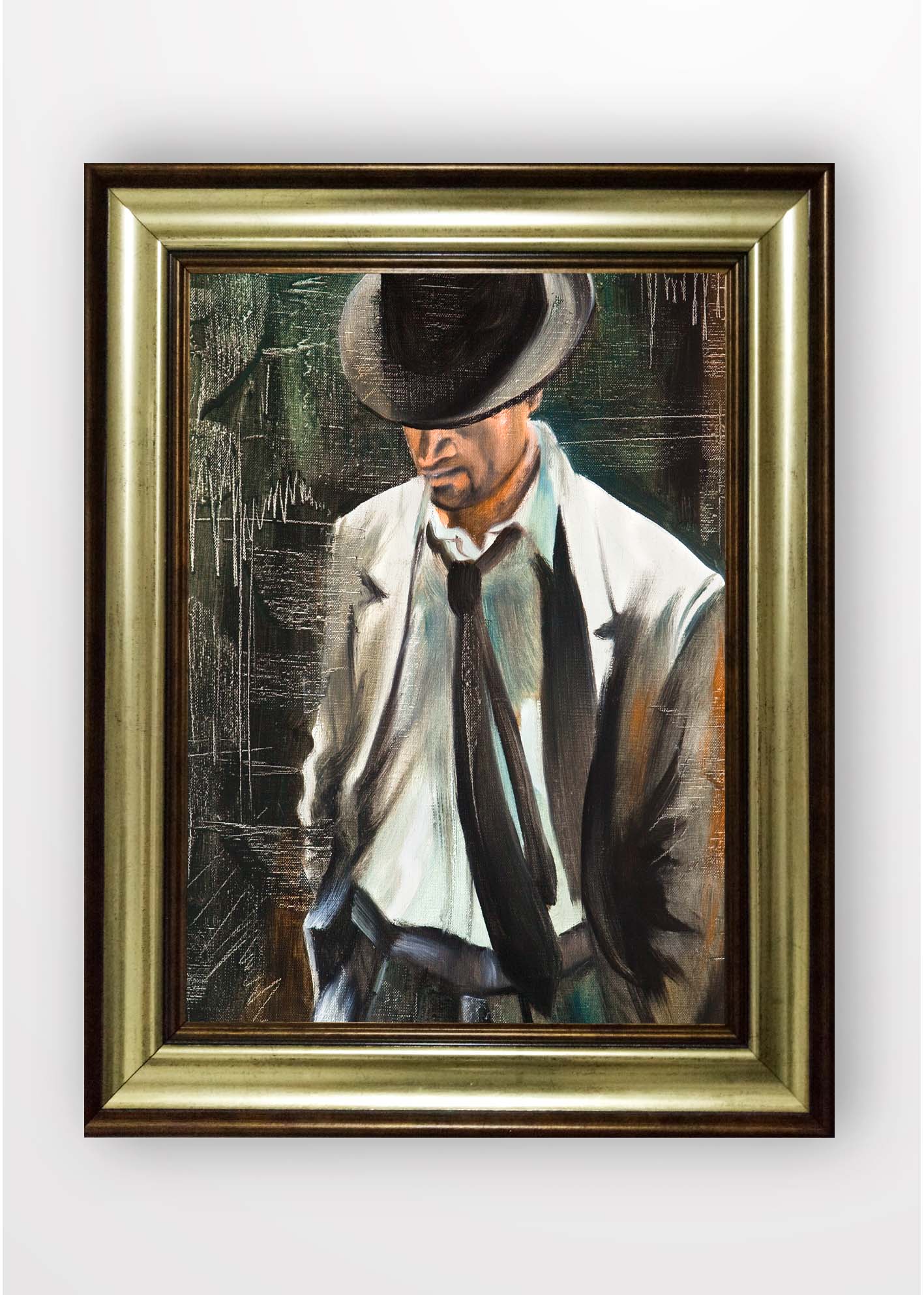 Quadro Incorniciato Mysterious Man Multicolore & OYOTR-5BA1172896 & OYOTR-5BA1172896