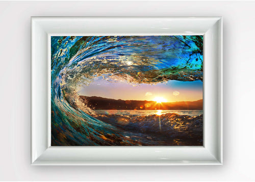 Quadro Incorniciato Sunset Waves Multicolore & OYOTR-5BC2432486 & OYOTR-5BC2432486