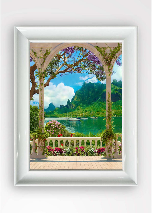 Quadro Incorniciato Terrace Multicolore & OYOTR-5BC6413948 & OYOTR-5BC6413948 & OYOTR-5BC6413948