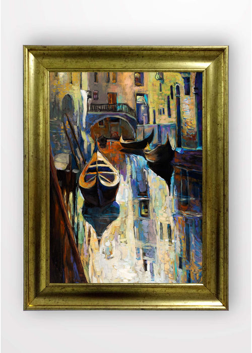 Quadro Incorniciato Venice Gondola Multicolore & OYOTR-5AC1837066 & OYOTR-5AC1837066