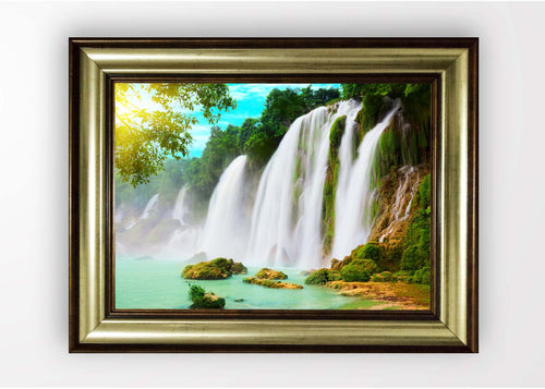 Quadro Incorniciato Waterfall Multicolore & OYOTR-5BA163632 & OYOTR-5BA163632 & OYOTR-5BA163632