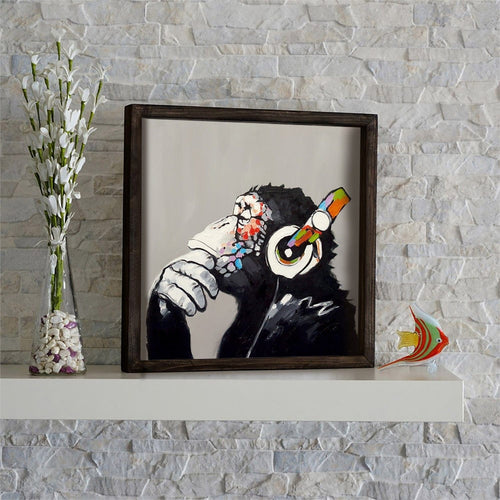Quadro Thinking Monkey KZM670 Multicolore