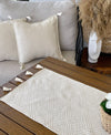 Runner da tavola in cotone Authentic Crema, 42 x 135 cm (2)