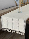 Runner da tavola in cotone Modif Dantel Noce, 35 x 145 cm (1)