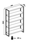 Halmar Scaffale Bolevarids Reg-2 Quercia
